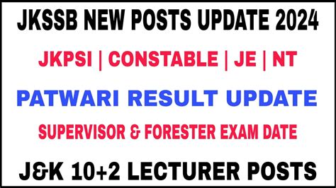 JKSSB New Posts 2024 Jkssb Naib Tehsildar Posts 2024 J K 10 2