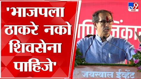 Uddhav Thackeray Bjp ला ठाकरे नको मात्र शिवसेना हवी आहे उद्धव ठाकरे