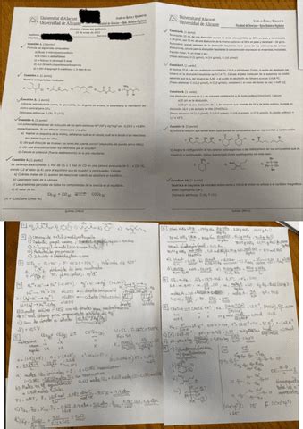 Examen Final De Quimica De Enero Con Correccion Pdf