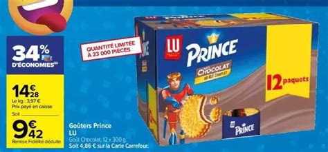 Promo Go Ters Prince Lu Chez Carrefour Icatalogue Fr