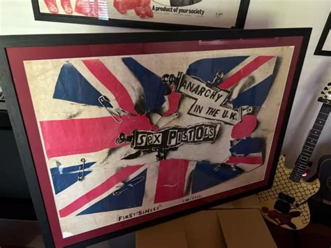 GENUINE 1976 JAMIE Reid Sex Pistols Anarchy In The Uk Emi Framed