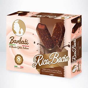 Ricobacio Gelato Su Stecco Al Gusto Bacio Con Copertura Al Cacao E