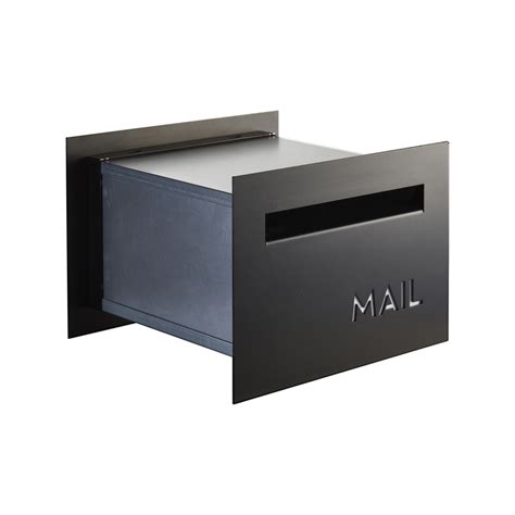 Sandleford Jet Matt Black Front And Back Letterbox With Telescopic