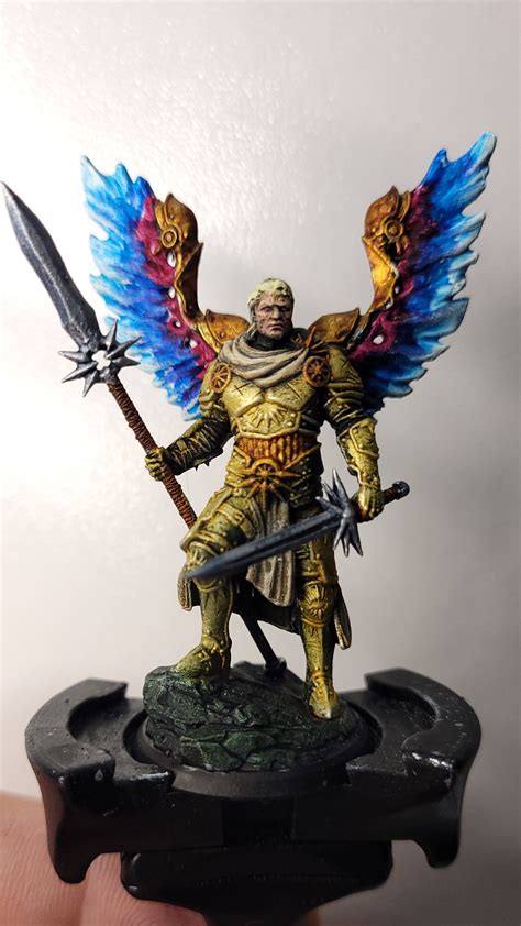 3D Printable Tural, Aasimar Paladin by Flesh of Gods