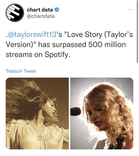 "Love Story (Taylor’s Version)" has surpassed 500 million streams on ...