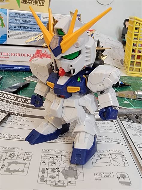 Work In Progress SD RX 93ff Nu Gundam Part 3 ERLANGSHEN S GUNPLA BLOG