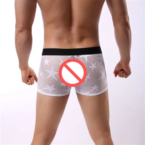 Sous V Tements Sexy Pour Hommes Boxers Shorts Maille Transparente Gay