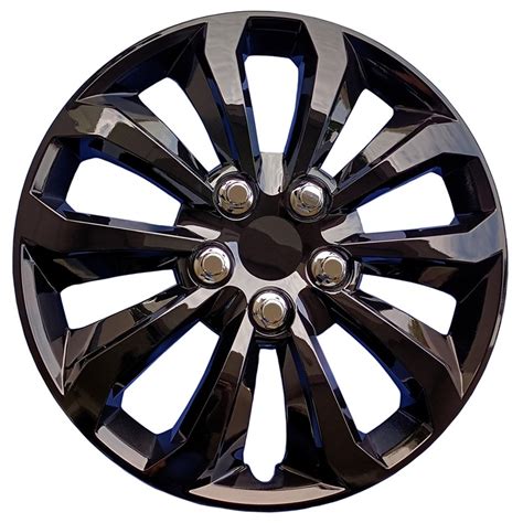 All Universal Fit Hubcaps 14 Inch Universal Hubcaps Gloss Black Chrome