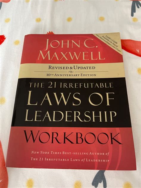 John C Max Well The Irrefutable Laws Of Leadership Workbook Hobbies