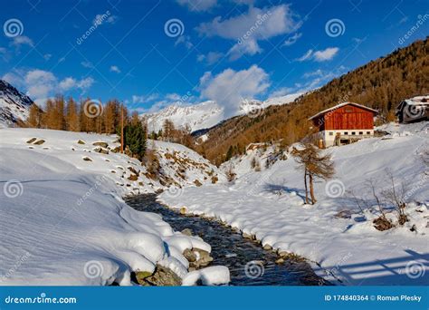 Ski Village Obergurgl At 2000 Meters Altitude In Winter Tyrol Austria