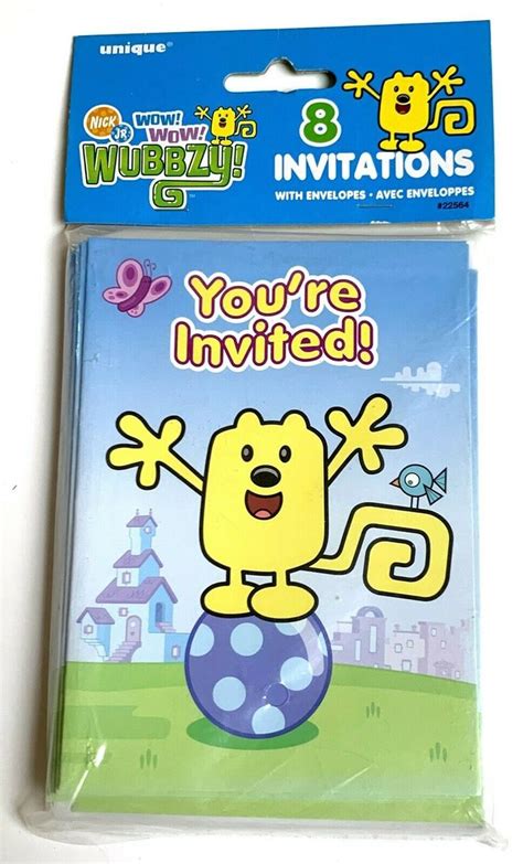 Nick Jr Wow Wow Wubbzy Birthday Party Invitations 8 Count With Porn