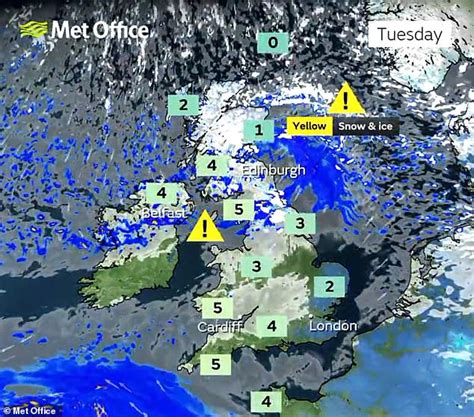 UK weather map: Temperatures plummet to freezing across Britain as ...