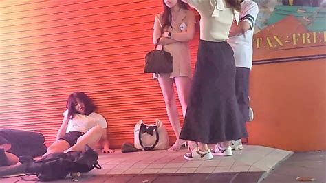 泥酔して路上で寝るエロい女子 パンツ丸見えで男に連れ去られる深夜の渋谷 高音質 即本編スタートうざい挨拶オープニングbgm効果音無し Vlog