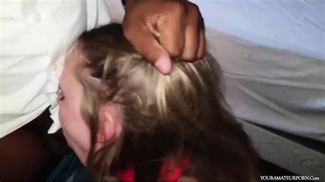 Blonde Swallows Cum After Interracial Pounding