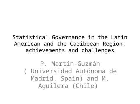 Pptx Statistical Governance In The Latin American And The Caribbean