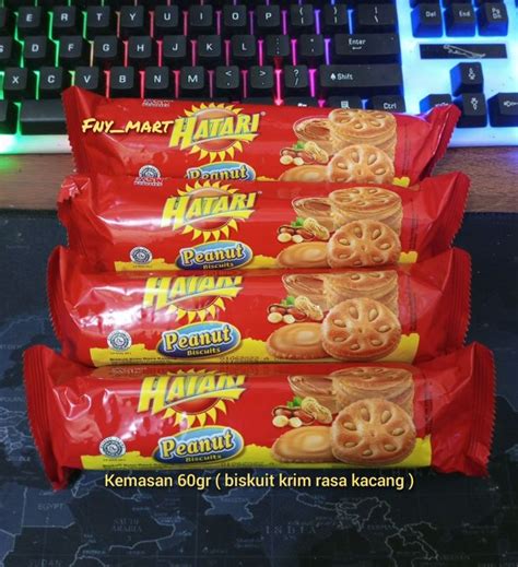 Hatari Biskuit 60gr Hatari Peanut Biskuit 60gr Hatari Biskuit Krim Rasa Kacang 60gr Hatari