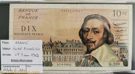 10 NF Richelieu Banknoten Europa Frankreich Banque De France XXe