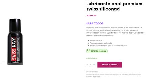 Lubricante Anal Premium Swiss Siliconad Divino Placer