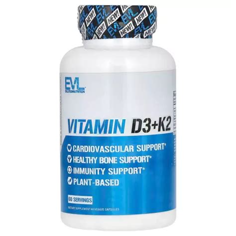 Evlution Nutrition Vitamine D K Capsules V G Tariennes