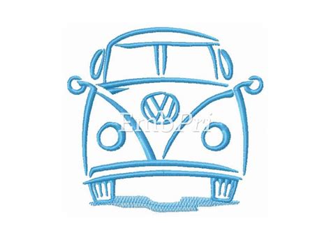 Vw Volkswagen Bus Free Embroidery Design Free Embroidery Embroidery Designs Creative