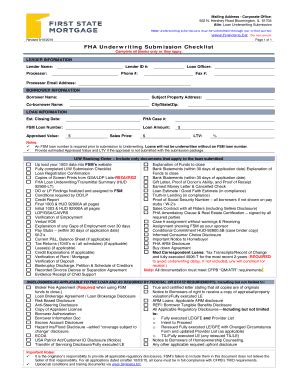 2019 2025 Form IL MSI FHA Underwriting Submission Checklist Fill Online