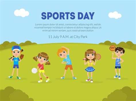 sports day banner vector art icons  graphics