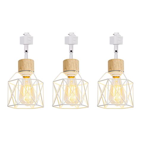 FSLiving Adjustable Angle H Type Track Pendant Light Retro Design E26