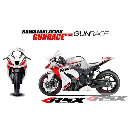 Rsx Kit D Co Racing Kawasaki Zx R Gunrace Base Blanc