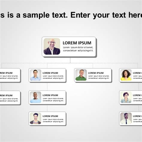 Animated Circular 3D Org Chart 10 PowerPoint Template