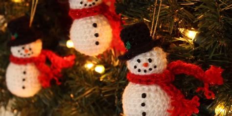 Crochet Snowman Ornament