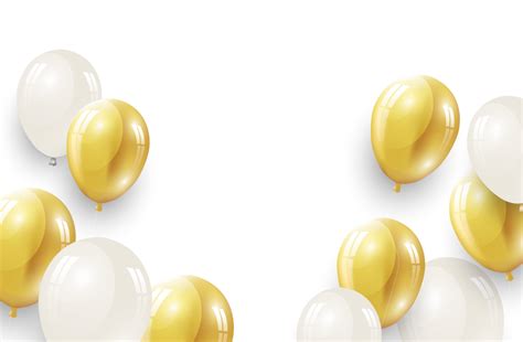 Confetti And luxury gold Balloon Birthday Celebration border 11236427 PNG