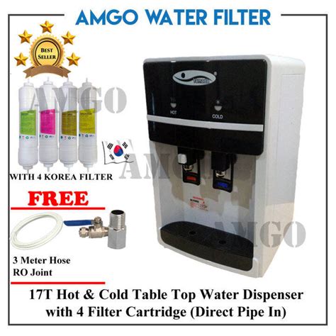 Yamada DWP 17 Hot And Cold Table Top Water Dispenser Direct Pipe In