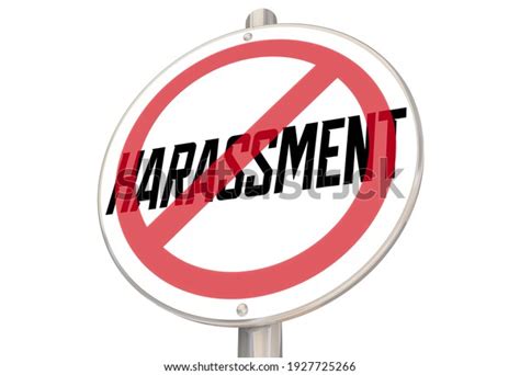 No Harassment Area Zone Sign Stop Stock Illustration 1927725266 Shutterstock