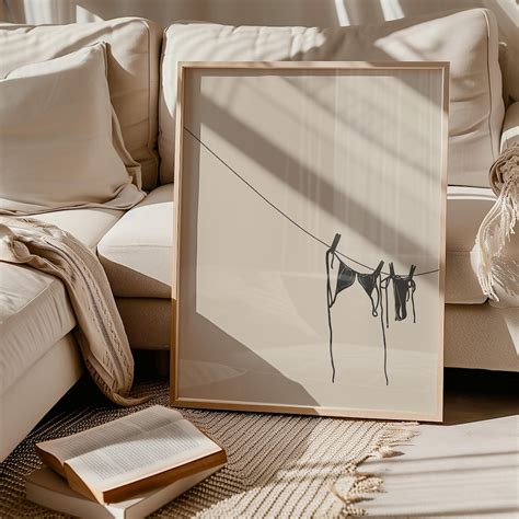 Bikini Art Print Bathing Suit Poster Beachy Prints Coconut Girl Coastal Cowgirl Wall Art