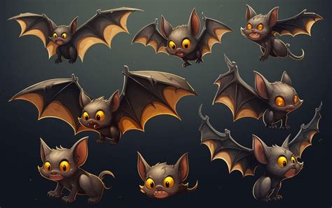 Premium Photo Playful Cartoon Bat Collection