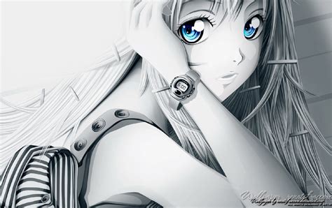 Fondos De Pantalla Dibujo Ilustración Monocromo Anime Chicas Anime Dibujos Animados