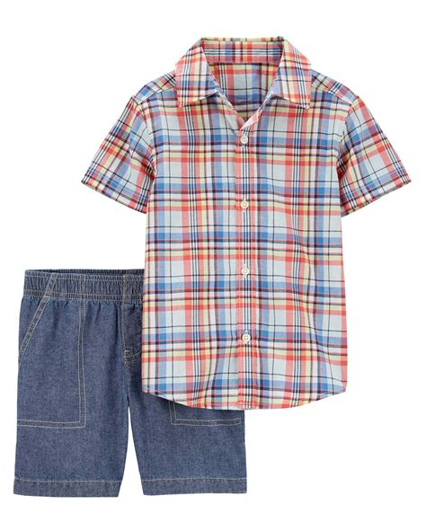 Riachuelo Conjunto Curto Infantil Pe As Xadrez Multicor Carter S