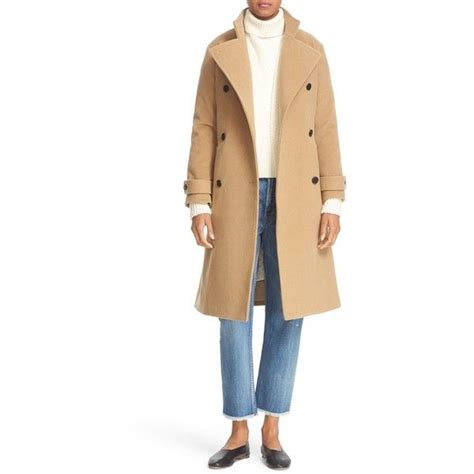 Womens Camel Wool Trench Coat