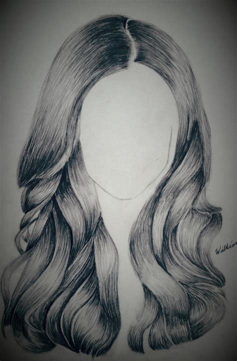 how to draw hair using pencil