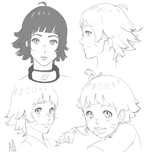 Charu Himawari Uzumaki Sketches I Didnt Think I Would