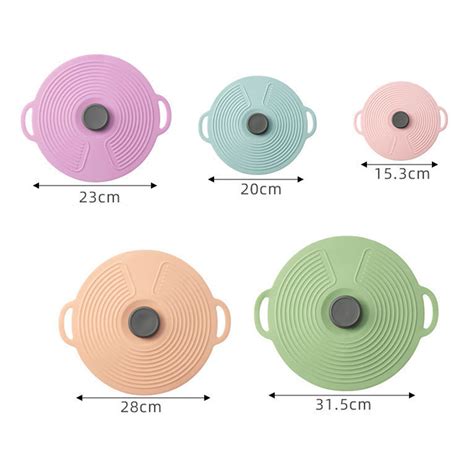 Silicone Pot Lid Stain Resistant Cover Leak Proof Sealing Pot Lid Anti