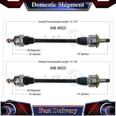 Trakmotive Rear Pair Cv Axle Shaft Joint For Mercedes Benz E