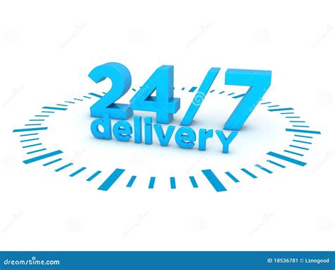24h7 delivery stock illustration. Illustration of icon - 18536781