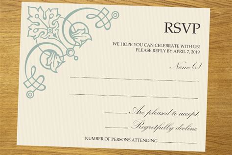 Rsvp Template Printable Rsvp Diy Rsvp Template Rsvp