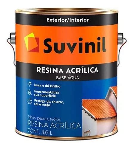 Suvinil Resina Acr Base Gua Brilhante L Cer Mica Onix Frete Gr Tis