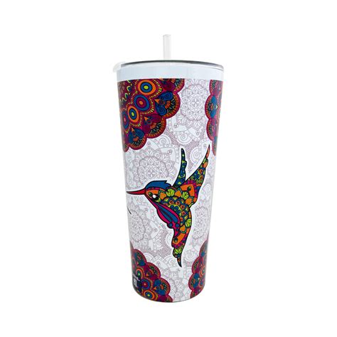 tumbler trenta ilustración colibri mandala