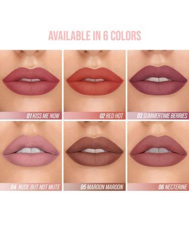 Tintark Matte Liquid Lipstick Red Nude Peach Pink Rose Mauve Shades Longwear Lip Stain Glaze