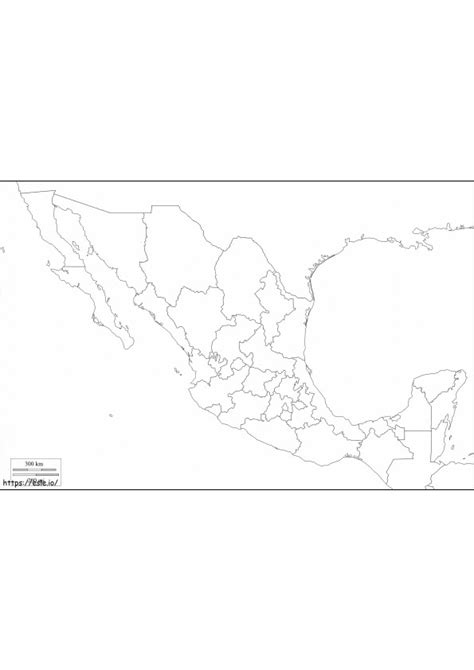 Mapa Imprimible De México Para Colorear Para Colorear