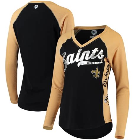 Hands High New Orleans Saints Womens Black Stadium Long Sleeve T Shirt