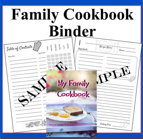 My Family Cookbook: The Blank Cookbook or Recipe Binder for collecting – Kids Cooking Activities